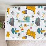 Honey Lemonade Soft Dinosaur Changing Pad Cover for Adorable Baby Nursery Decor - 