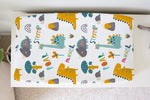 Honey Lemonade Soft Dinosaur Changing Pad Cover for Adorable Baby Nursery Decor - 