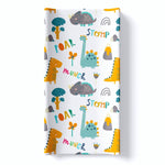 Honey Lemonade Soft Dinosaur Changing Pad Cover for Adorable Baby Nursery Decor - 