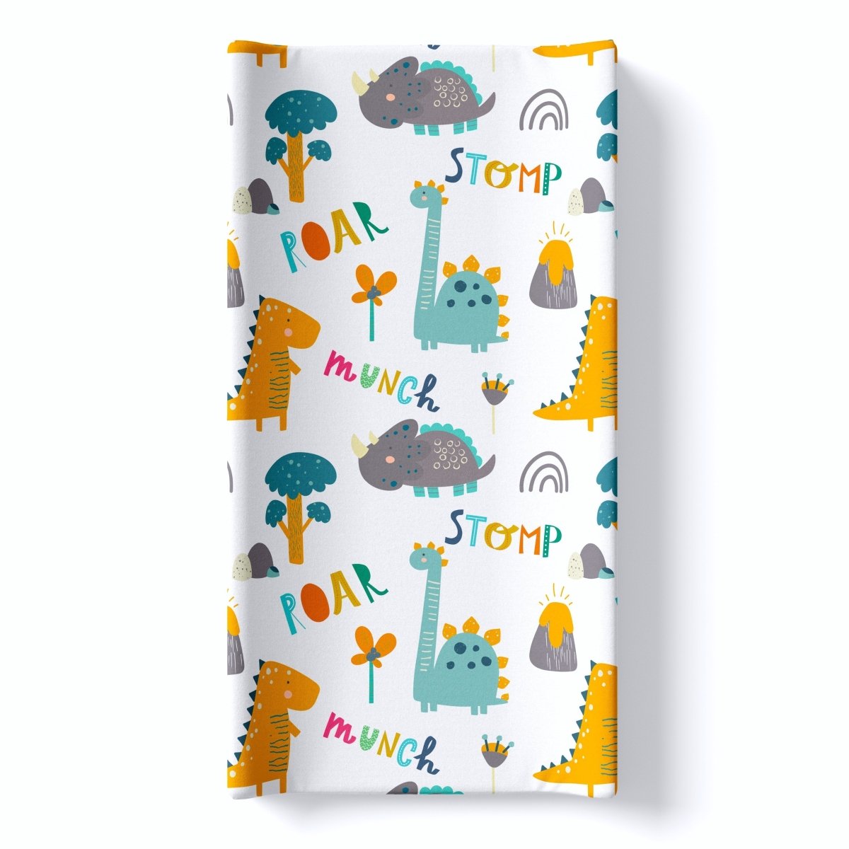 Honey Lemonade Soft Dinosaur Changing Pad Cover for Adorable Baby Nursery Decor - 