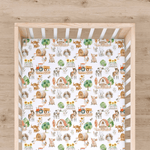 Honey Lemonade Soft Fitted Crib Sheet with Farm Life Design for Baby Nursery Decor - 