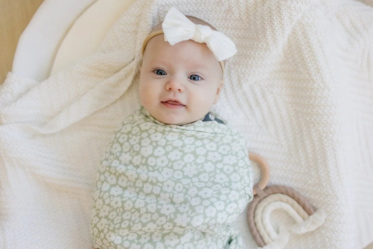Harp Angel Boutique Soft Muslin Swaddle Blanket with Breathable Bamboo for Newborn Babies - 