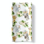 Honey Lemonade Soft Stretchy Changing Pad Cover with Africa Animals Design for Babies - 
