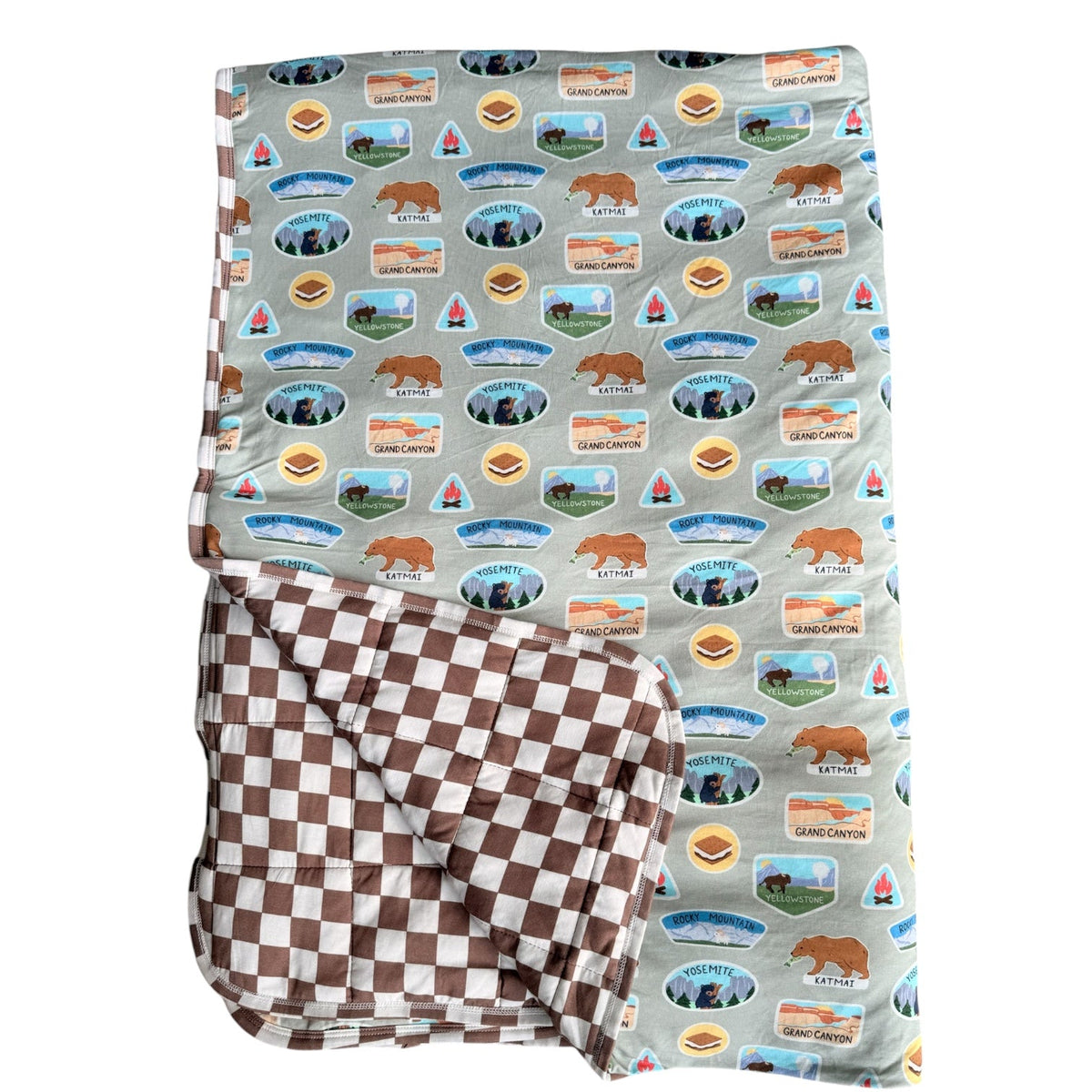 National Parks Reversible Bamboo Blanket – Adult 85x65 | 2.0 TOG Midweight by Rayn’s Tiny Stitches