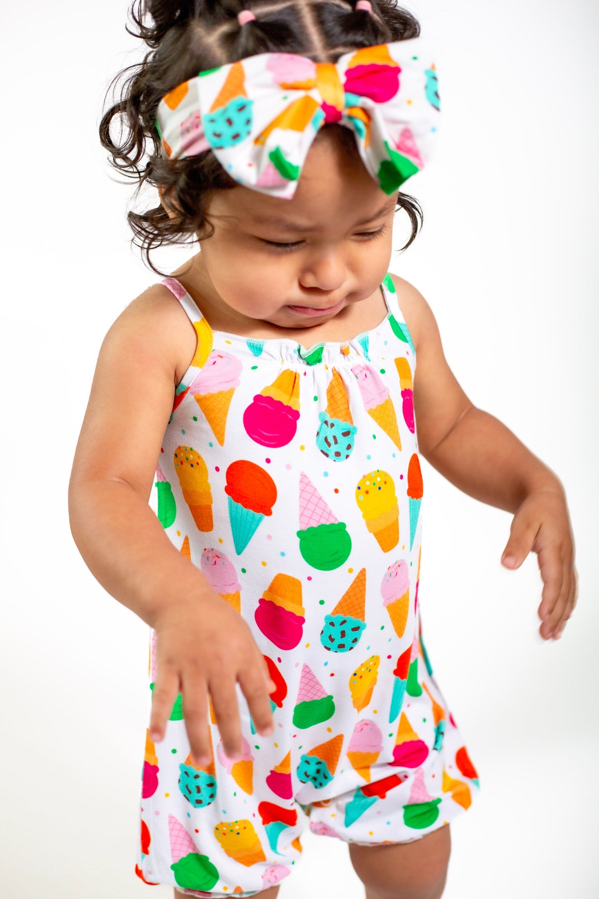 My First Ice Cream Cone Bamboo Bubble Onesie | Baby Summer Outfit by Rayn’s Tiny Stitches