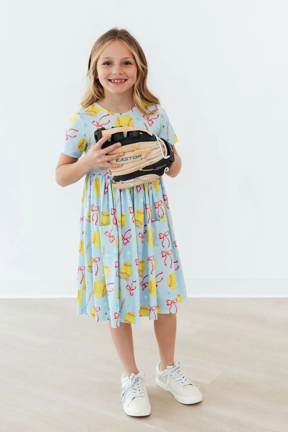 Mila & Rose ® Softball Sweetie S/S Pocket Twirl Dress - 