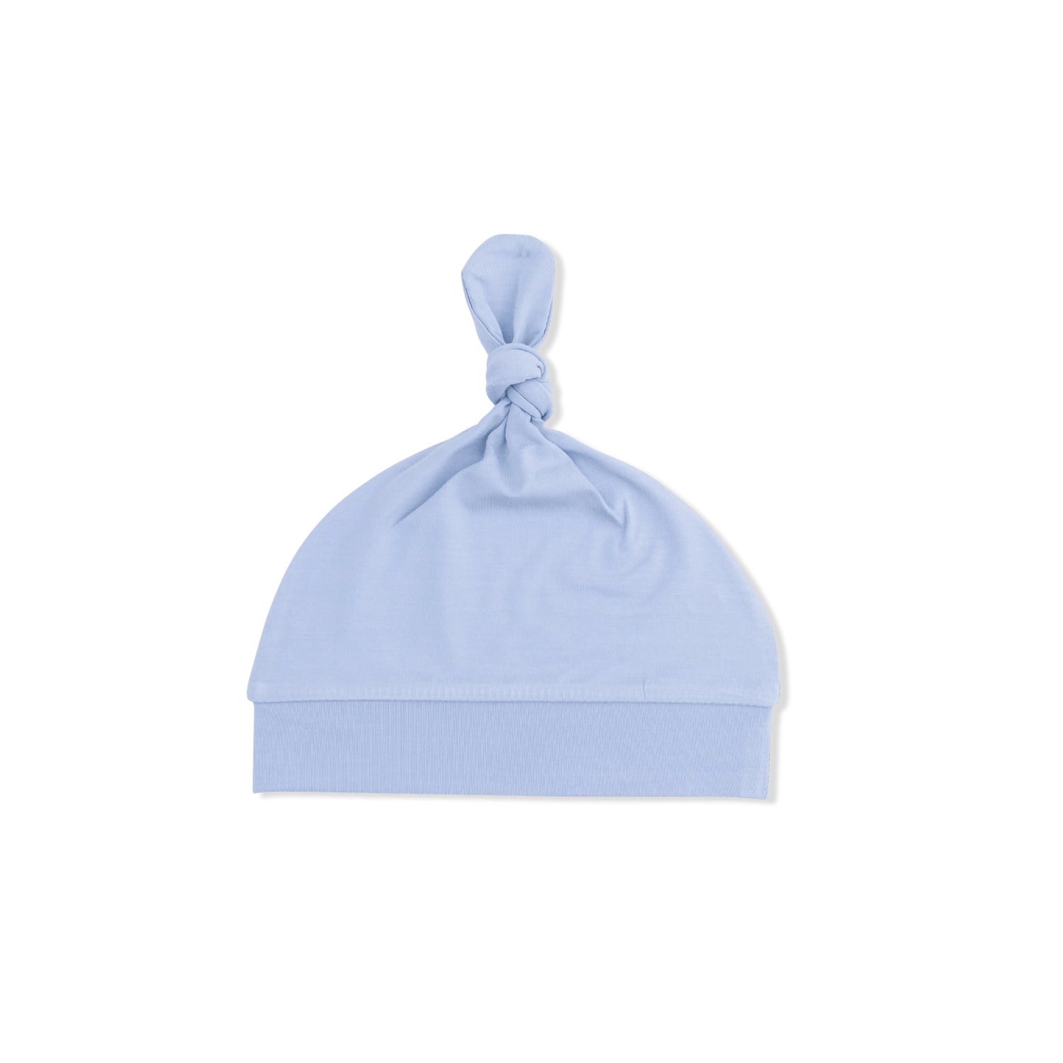 Solid Blue Fog - Knotted Hat - White, Headgear, Knit cap, Beanie, Swim cap | Everetts Place