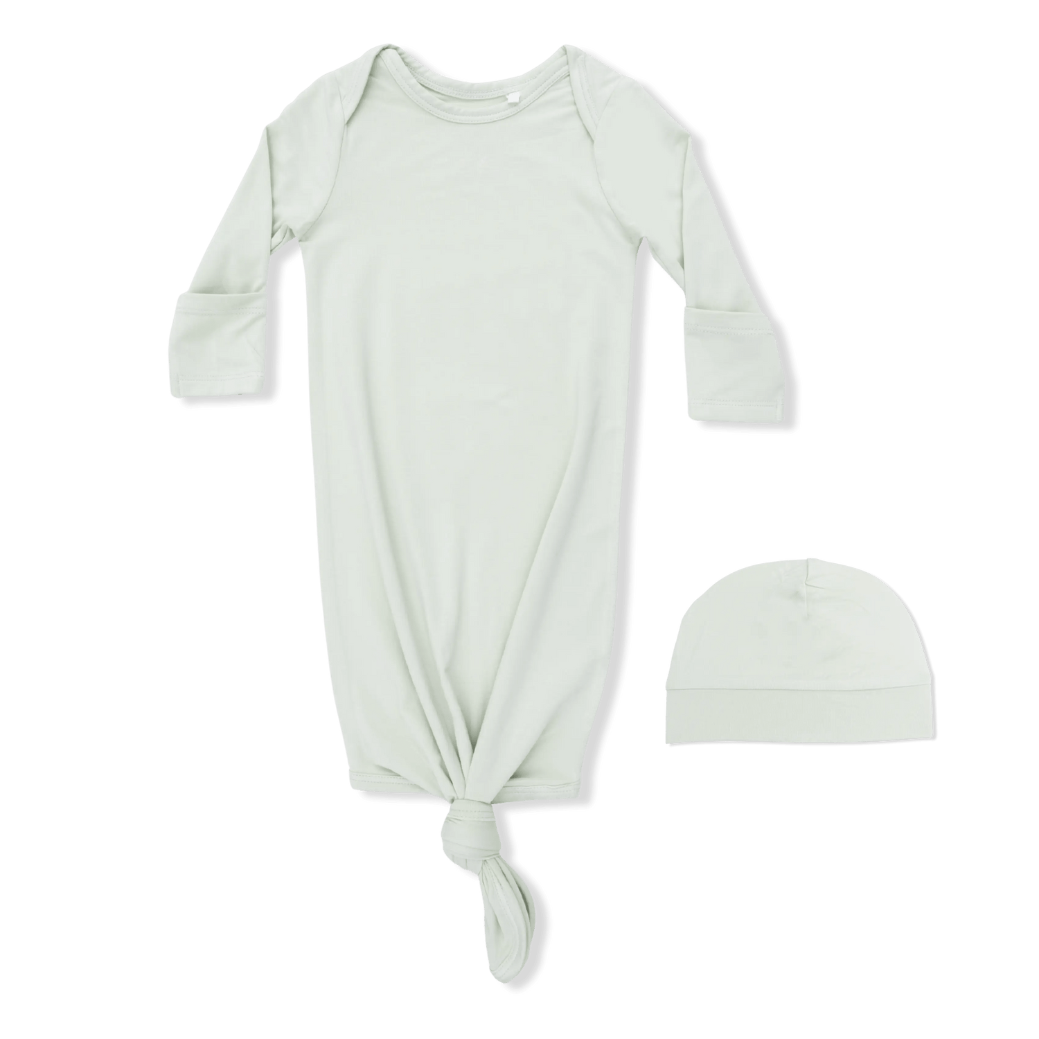Angel Dear Solid Bok Choy - Knotted Gown and Beanie Hat - 
