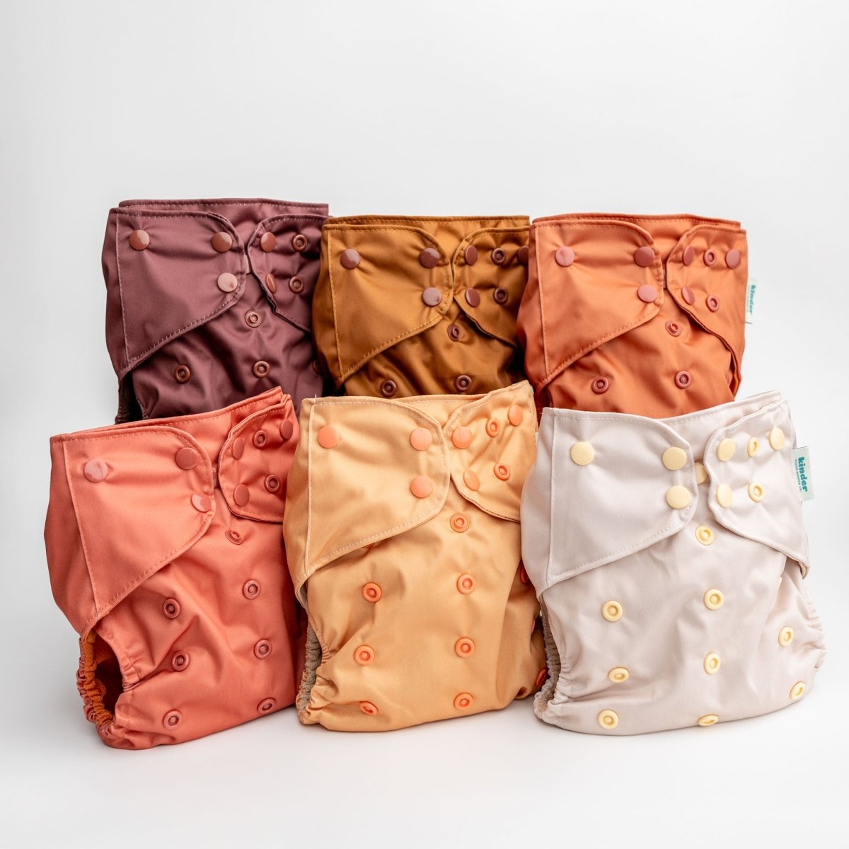 Kinder Cloth Diaper Co. Solid Color: Essentials Pocket Cloth Diaper with Athletic Wicking Jersey, Grows with your Baby
