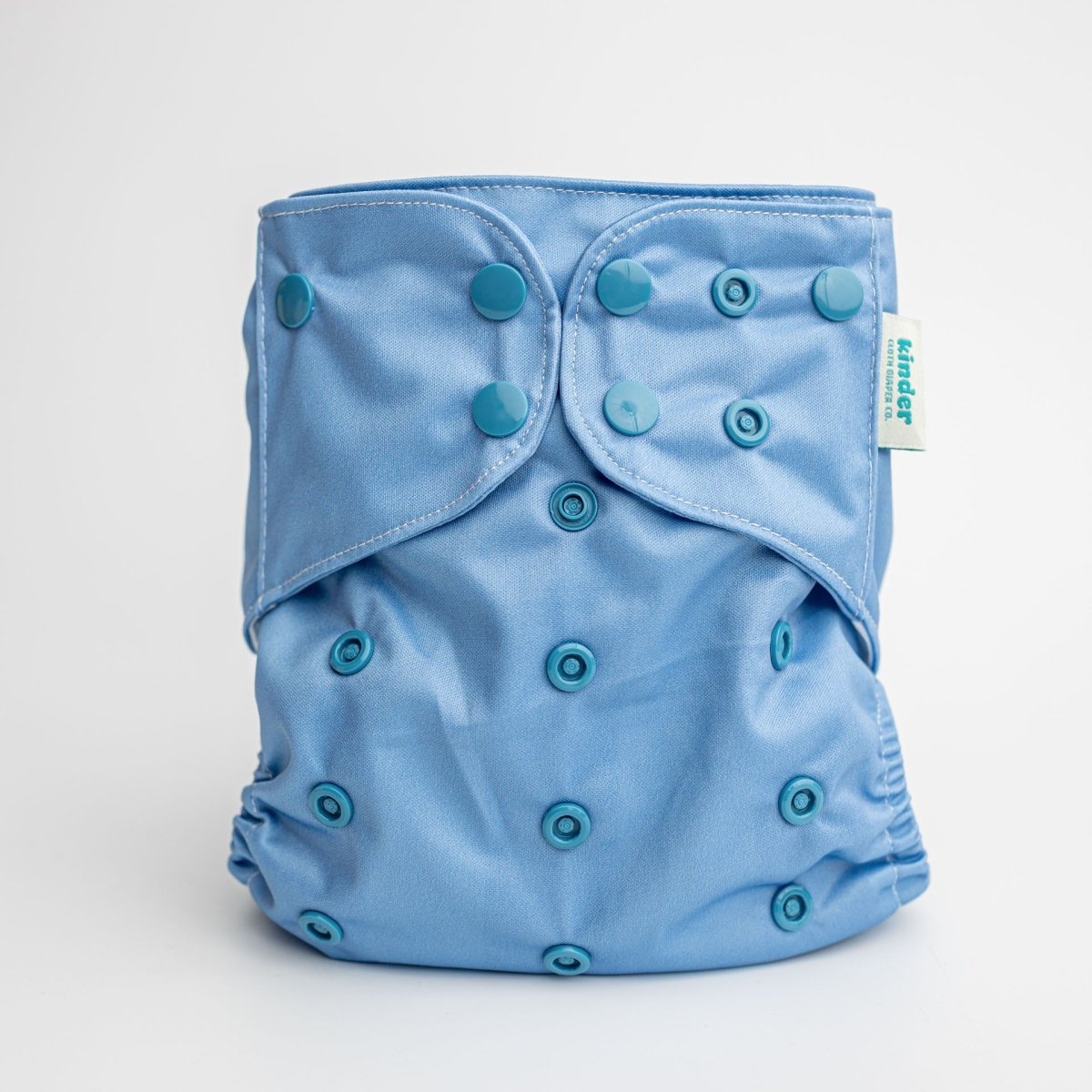 Kinder Cloth Diaper Co. Solid Color: Essentials Pocket Cloth Diaper with Athletic Wicking Jersey, Grows with your Baby
