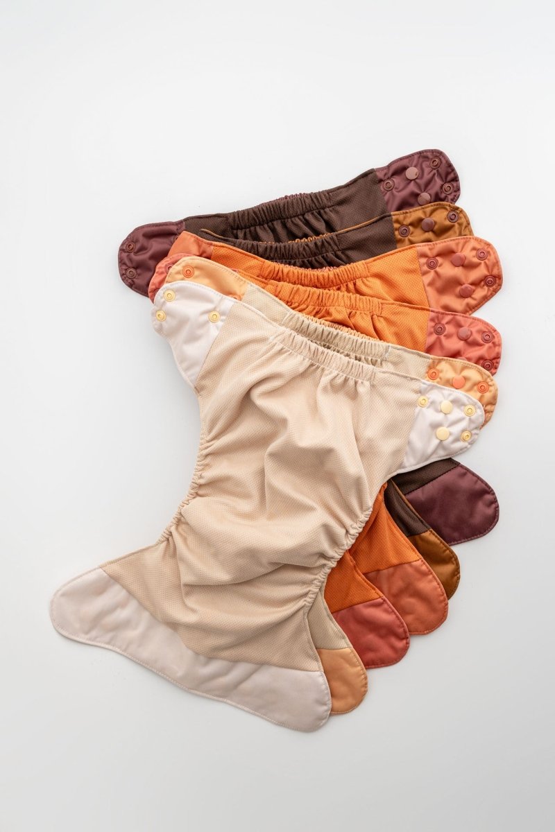 Kinder Cloth Diaper Co. Solid Color: Essentials Pocket Cloth Diaper with Athletic Wicking Jersey, Grows with your Baby
