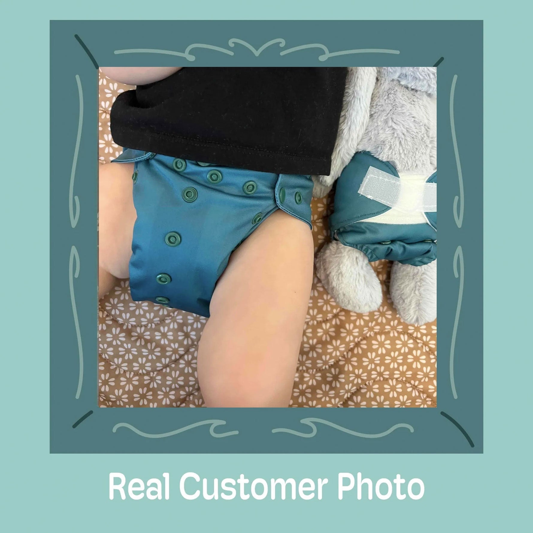 Kinder Cloth Diaper Co. Solid Color: Essentials Pocket Cloth Diaper with Athletic Wicking Jersey, Grows with your Baby