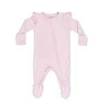 Angel Dear Solid Lotus - 2 Way Ruffle Sleeve Zipper Footie - 