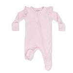 Angel Dear Solid Lotus - 2 Way Ruffle Sleeve Zipper Footie - 