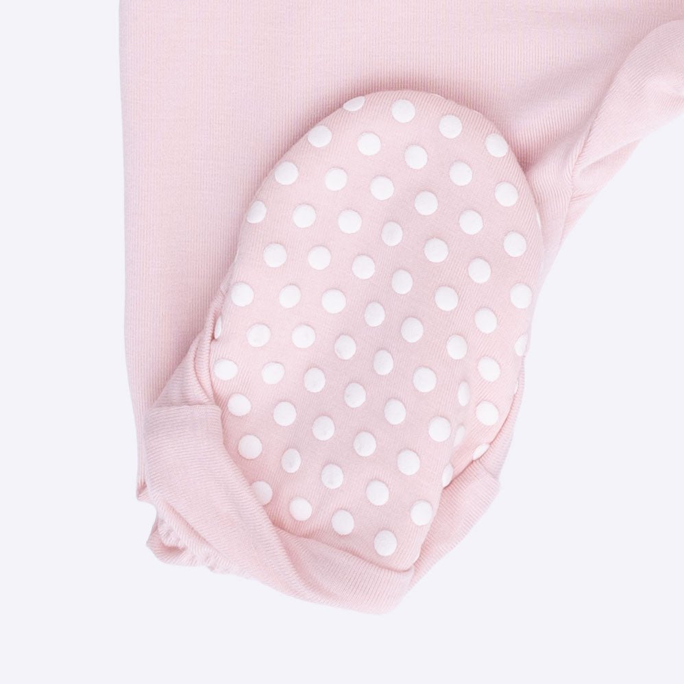 Angel Dear Solid Lotus - 2 Way Ruffle Sleeve Zipper Footie - 