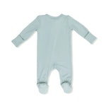 Angel Dear Solid Misty Blue - 2 Way Zipper Footie - 