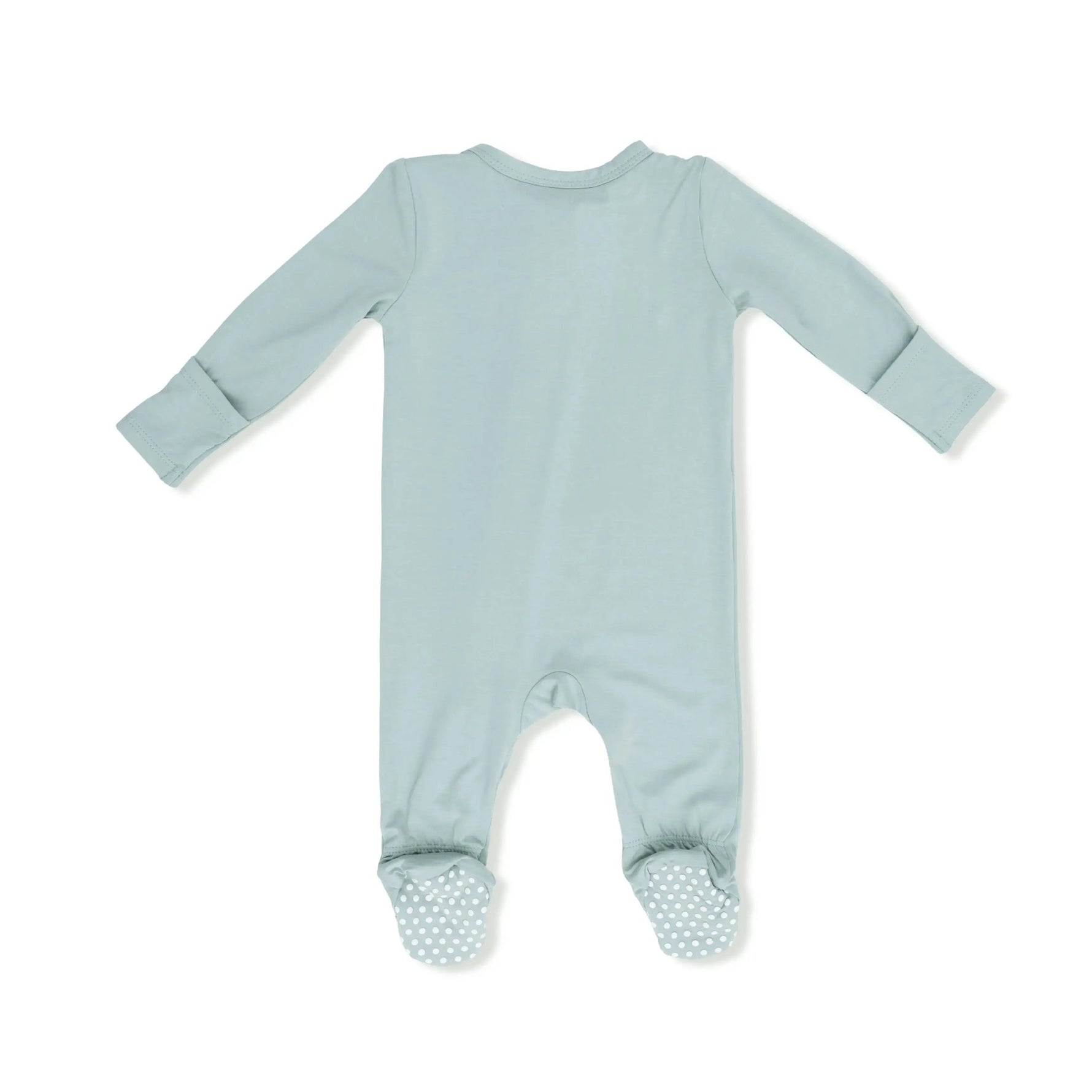 Angel Dear Solid Misty Blue - 2 Way Zipper Footie - 