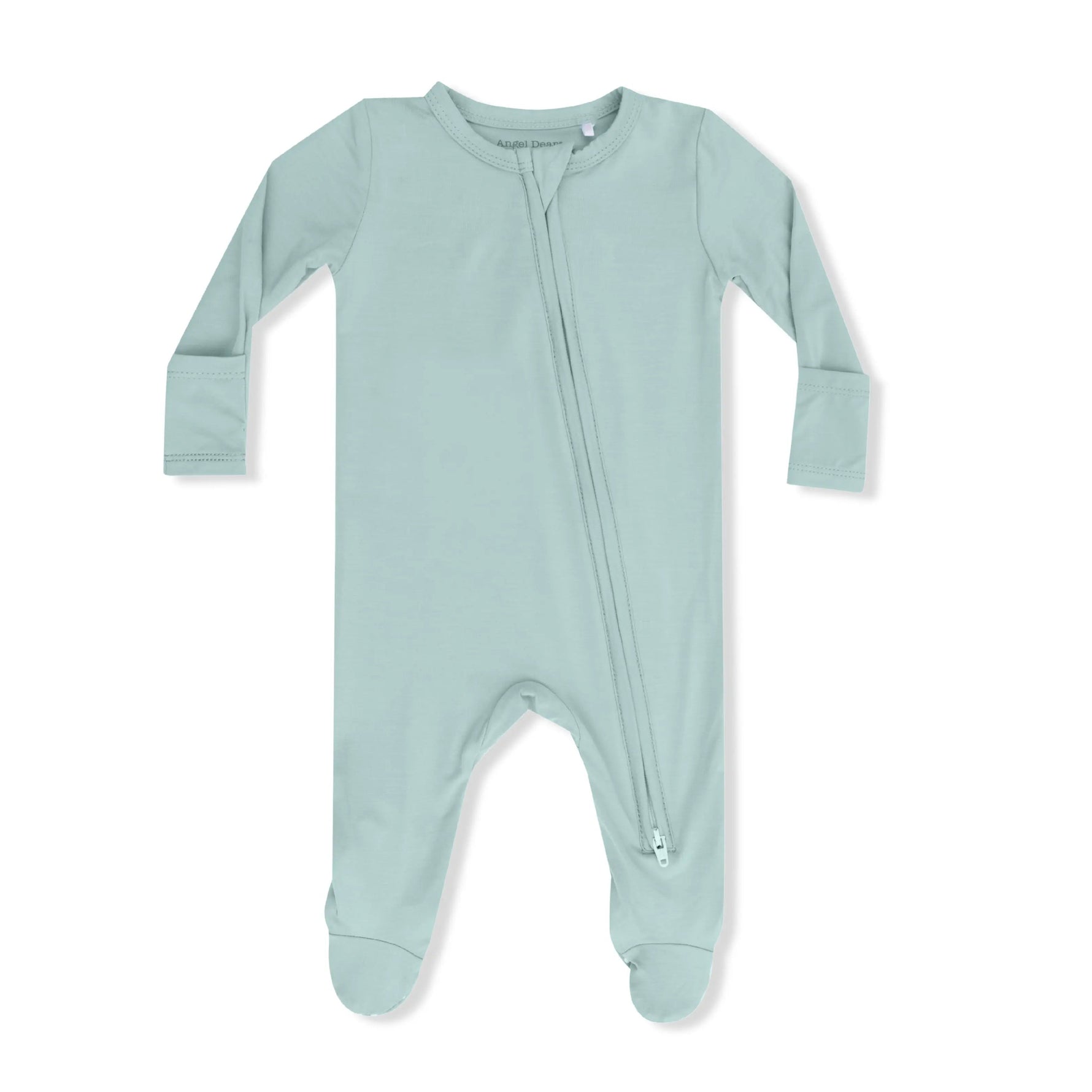 Angel Dear Solid Misty Blue - 2 Way Zipper Footie - 