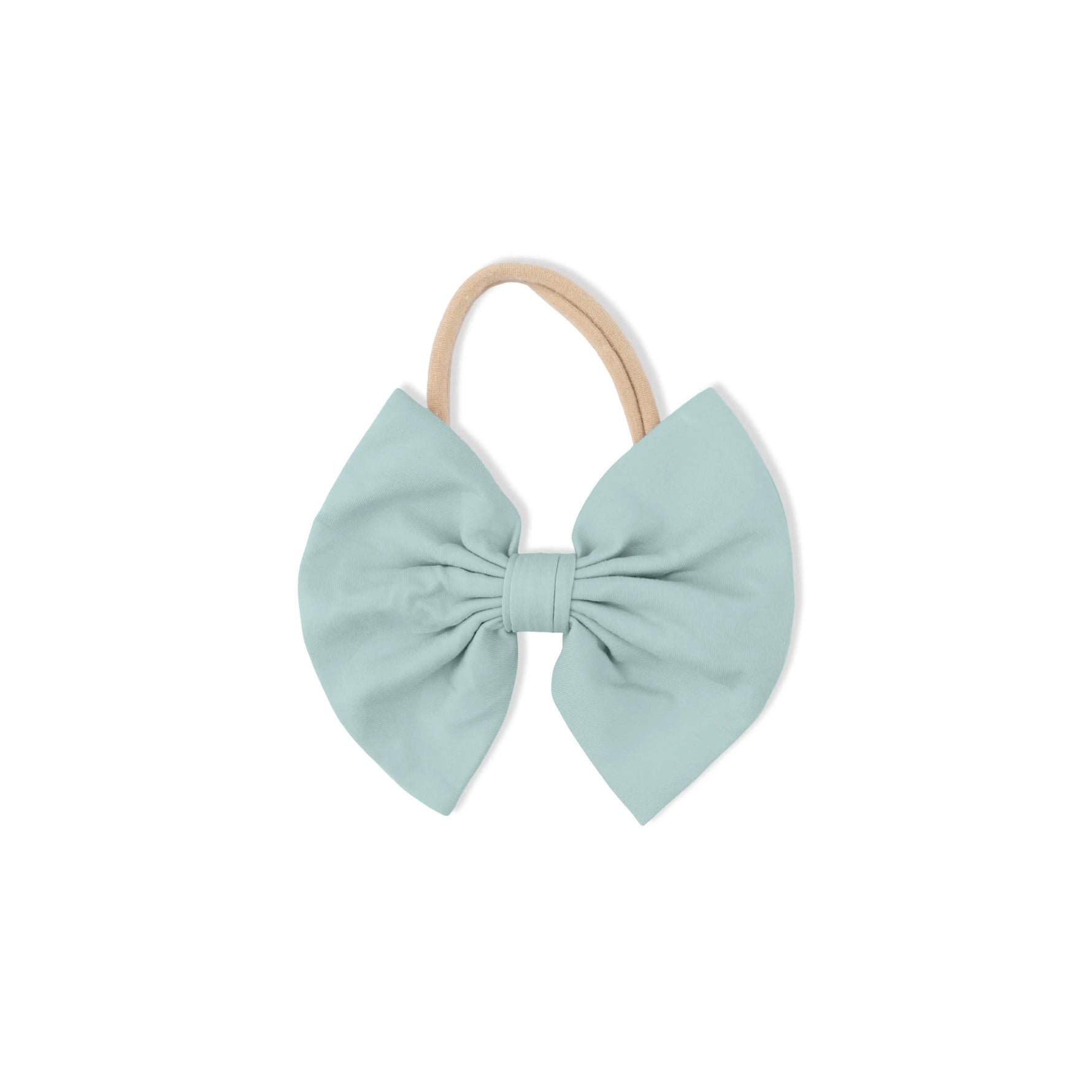 Angel Dear Solid Misty Blue - Bow on Headband - 
