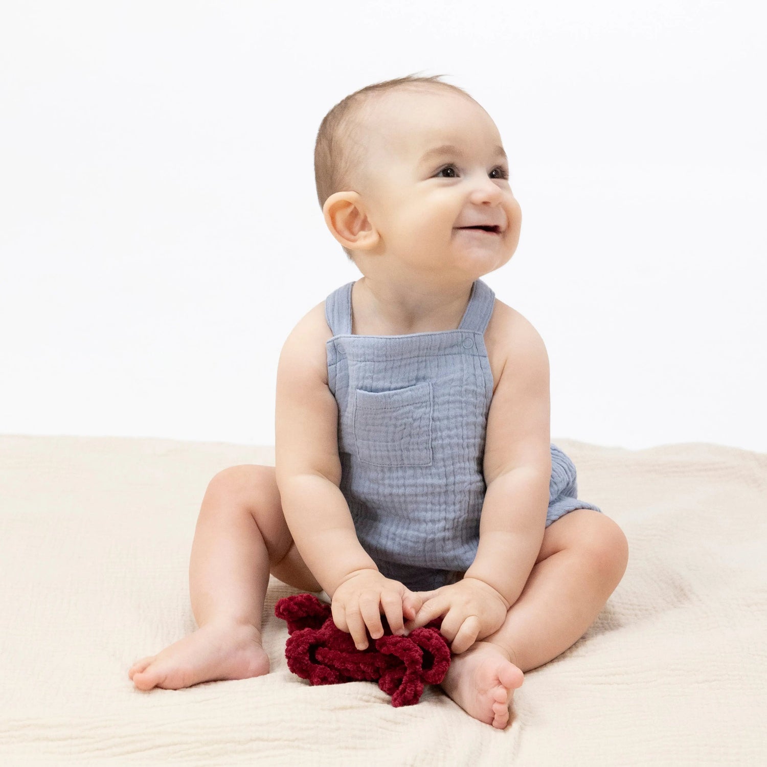 Solid Muslin Blue Blizzard - Sunsuit - Baby & Toddler Clothing, Overall, Child, Textile, Sleeveless shirt | Everetts Place