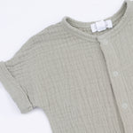 Angel Dear Solid Muslin Desert Green - Dolman Henley ShortallEveretts Place
