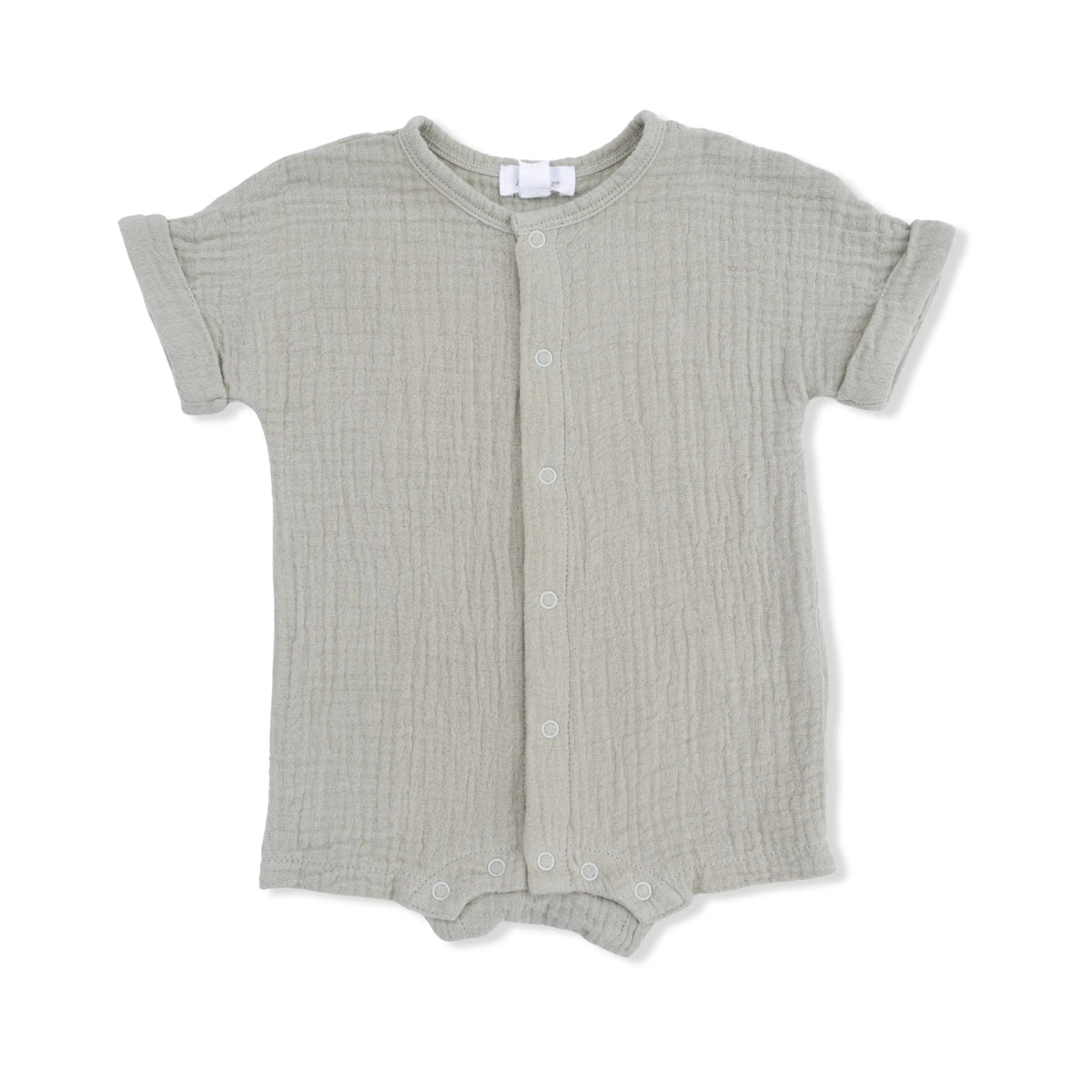 Angel Dear Solid Muslin Desert Green - Dolman Henley Shortall - 