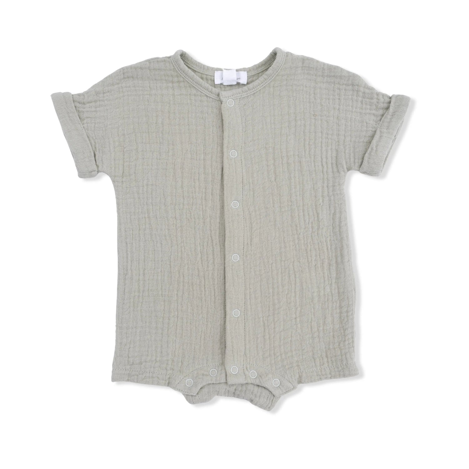 Angel Dear Solid Muslin Desert Green - Dolman Henley Shortall - 