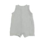Angel Dear Solid Muslin Desert Green - Sleeveless Shortie Romper - 