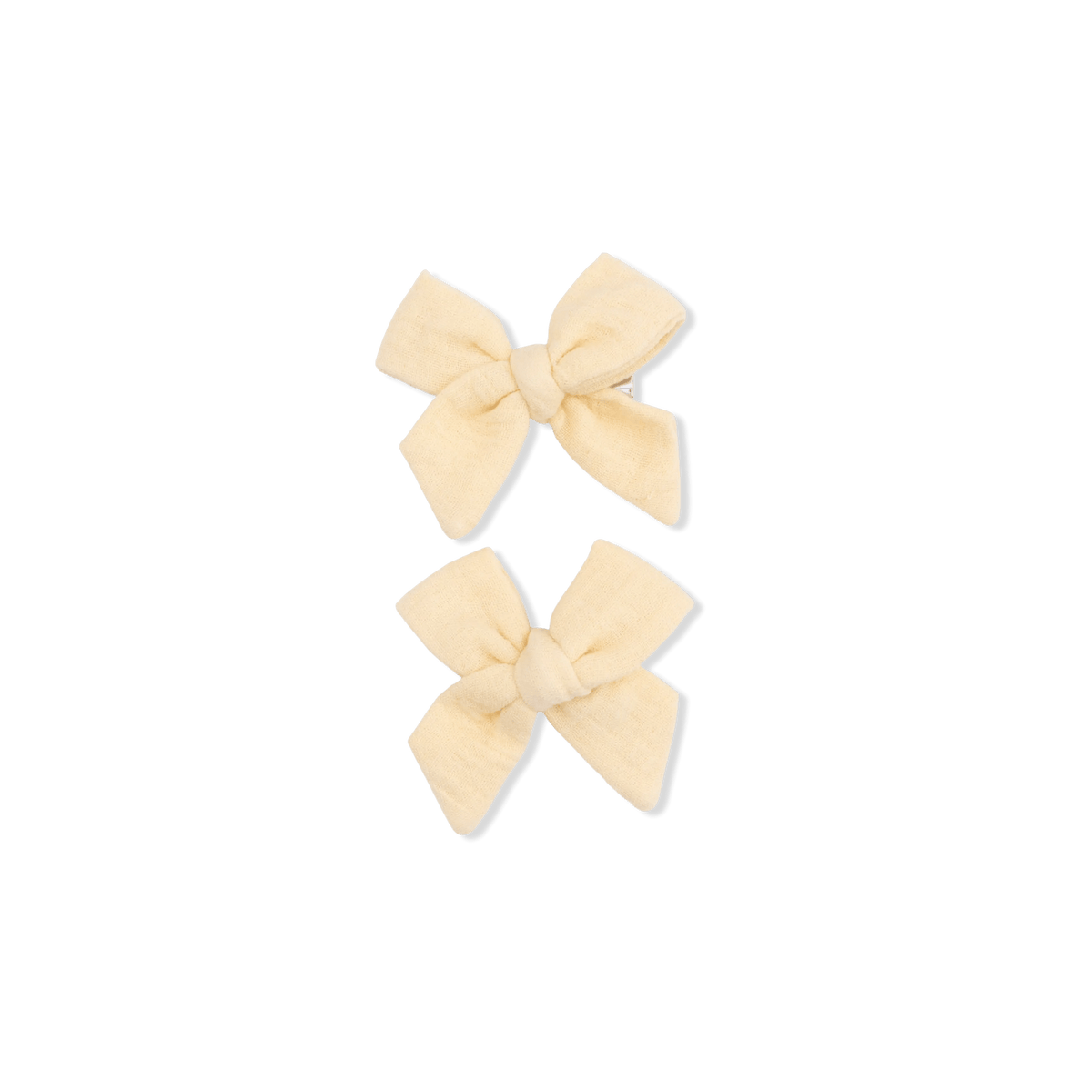 Angel Dear Solid Muslin Italian Straw - 2 Pack Bow Clips - 
