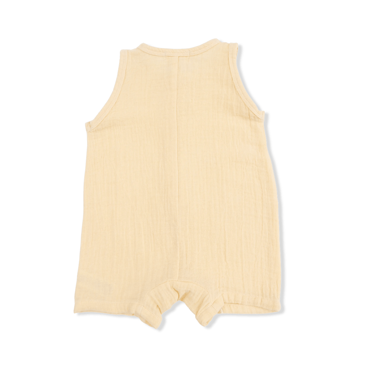 Angel Dear Solid Muslin Italian Straw - Sleeveless Shortie Romper - 