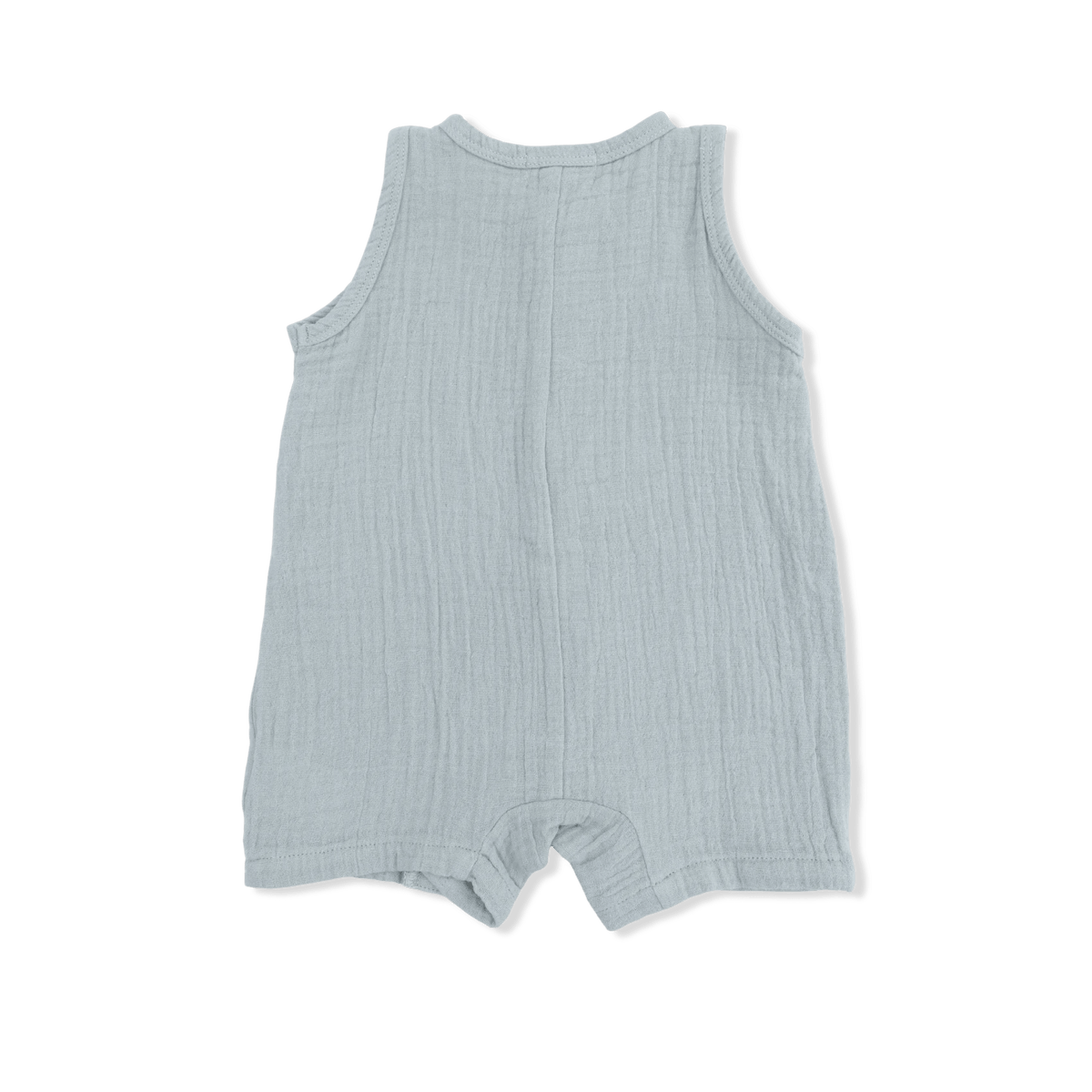 Angel Dear Solid Muslin Jadeite - Sleeveless Shortie Romper - 