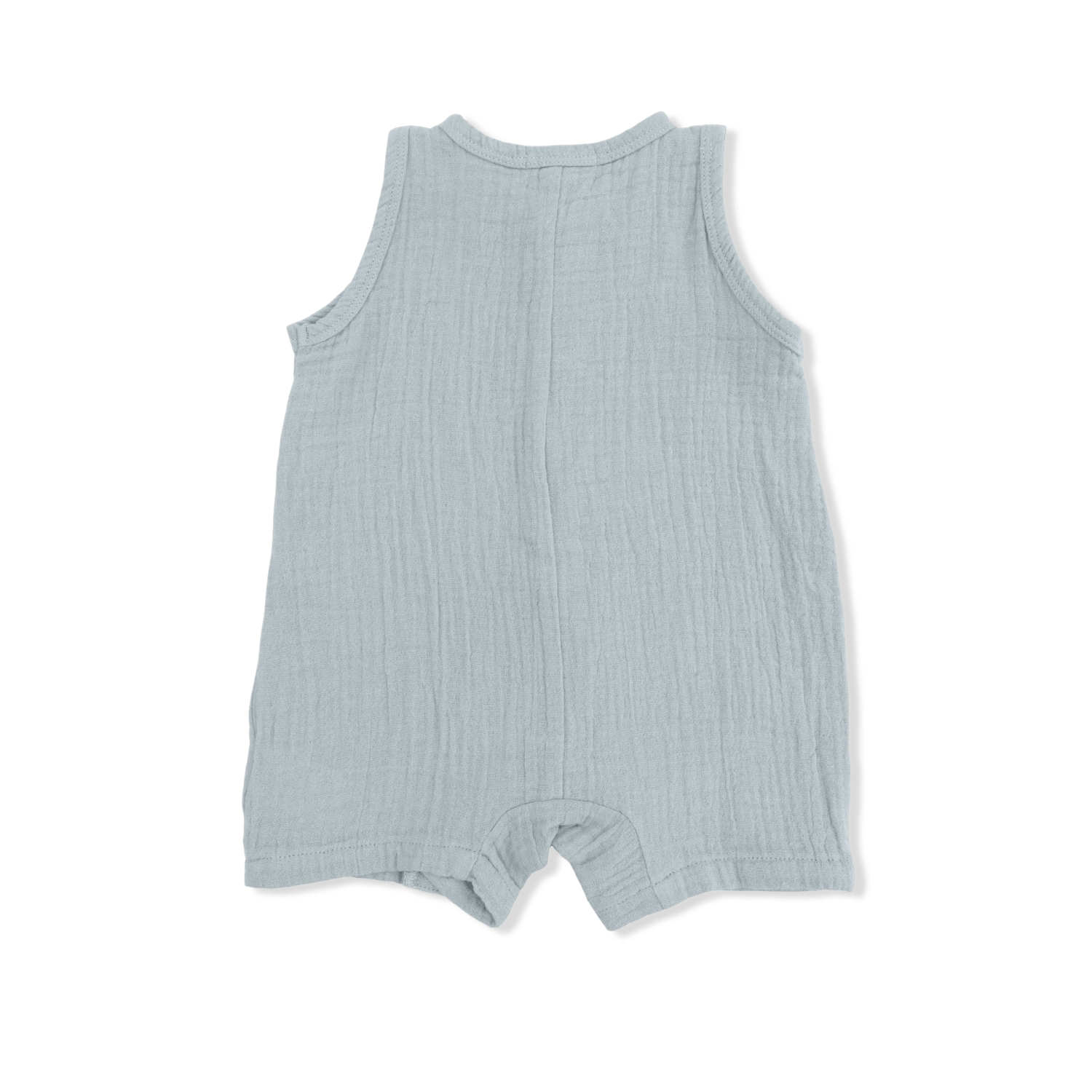 Angel Dear Solid Muslin Jadeite - Sleeveless Shortie Romper - 