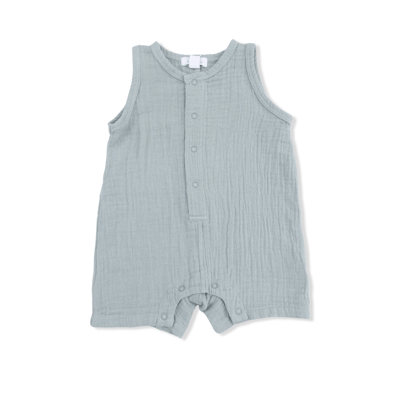 Angel Dear Solid Muslin Jadeite - Sleeveless Shortie Romper - 