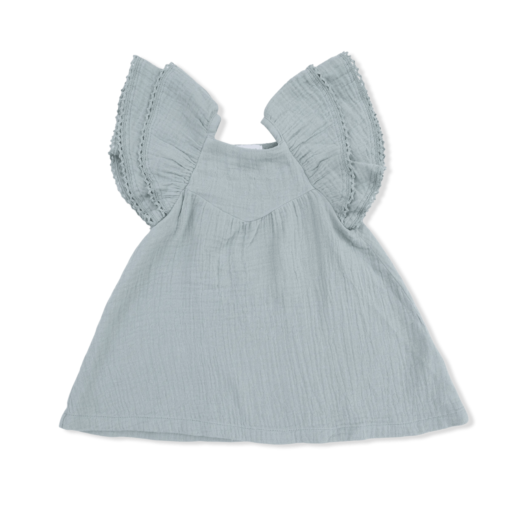 Angel Dear Solid Muslin Jadeite - V - Neck Dress and Bloomer - 