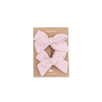 Angel Dear Solid Muslin Lotus - 2 Pack Bow Clips - 