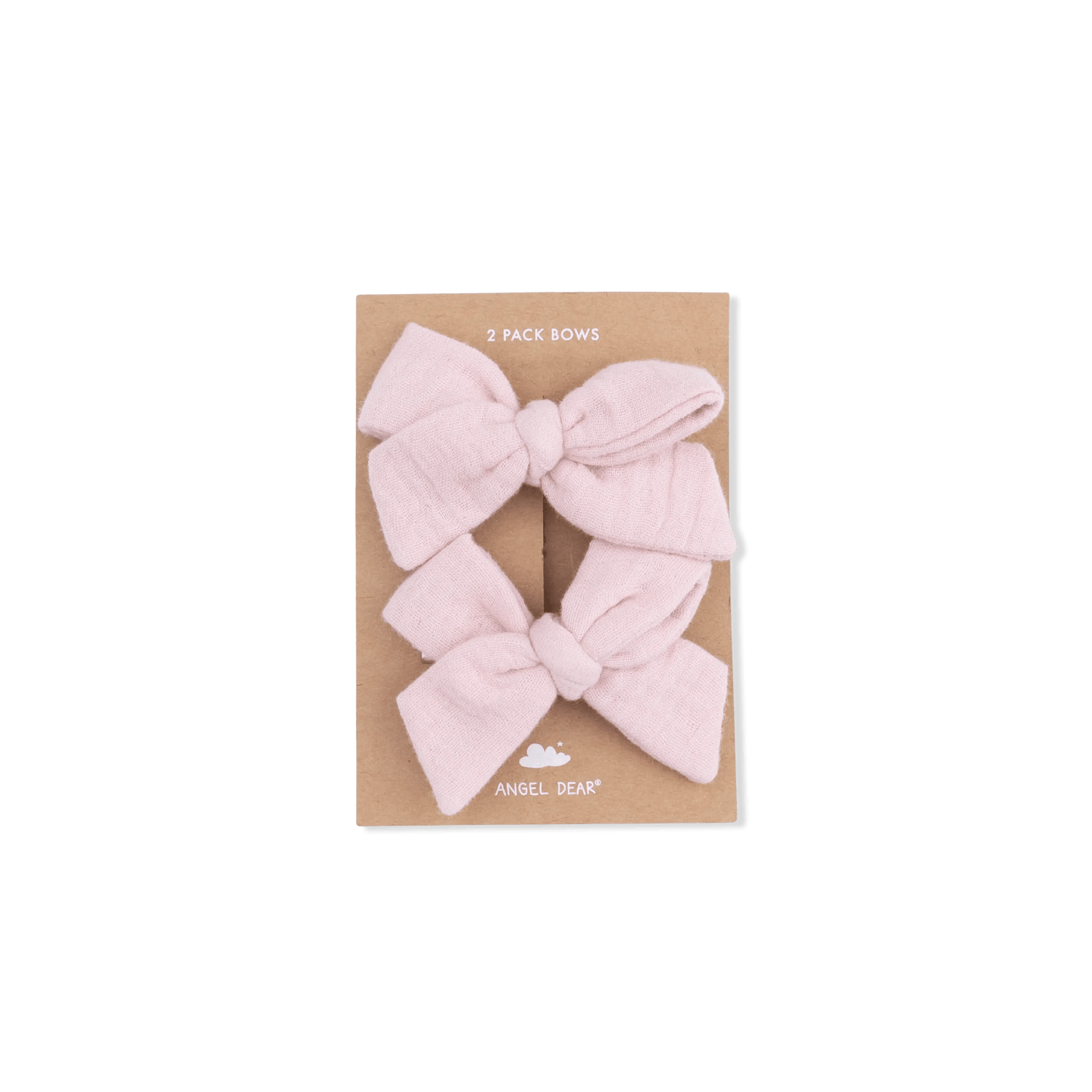 Angel Dear Solid Muslin Lotus - 2 Pack Bow Clips - 