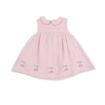 Angel Dear Solid Muslin Lotus - Petal Collar Dress Set - 