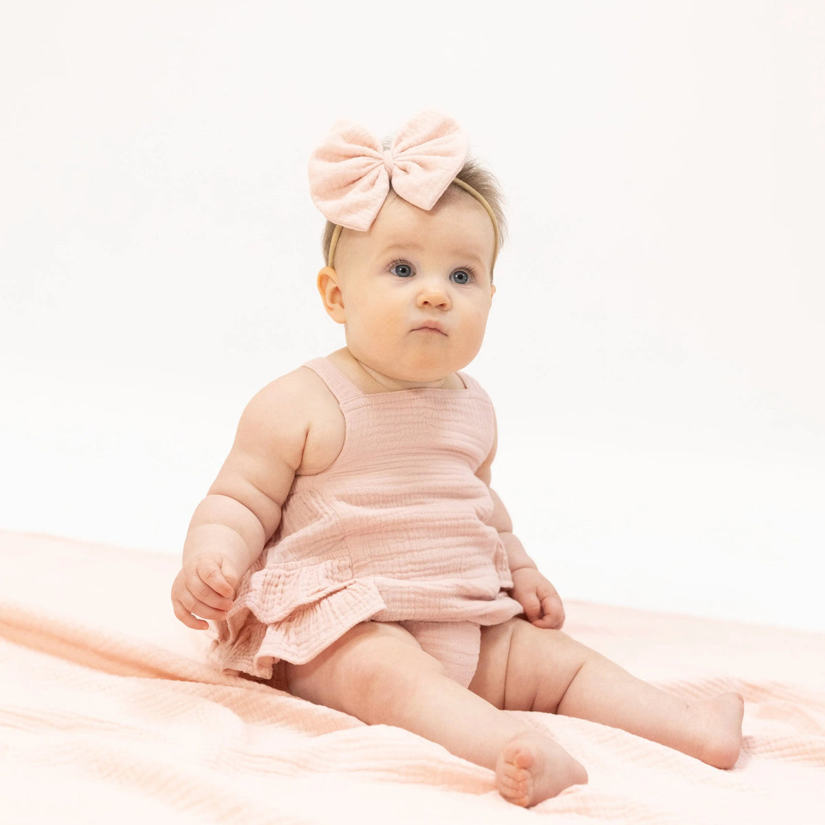 Solid Muslin Lotus - Ruffle Sunsuit - Baby & Toddler Clothing, Pink, Child, Dress, Ruffle | Everetts Place