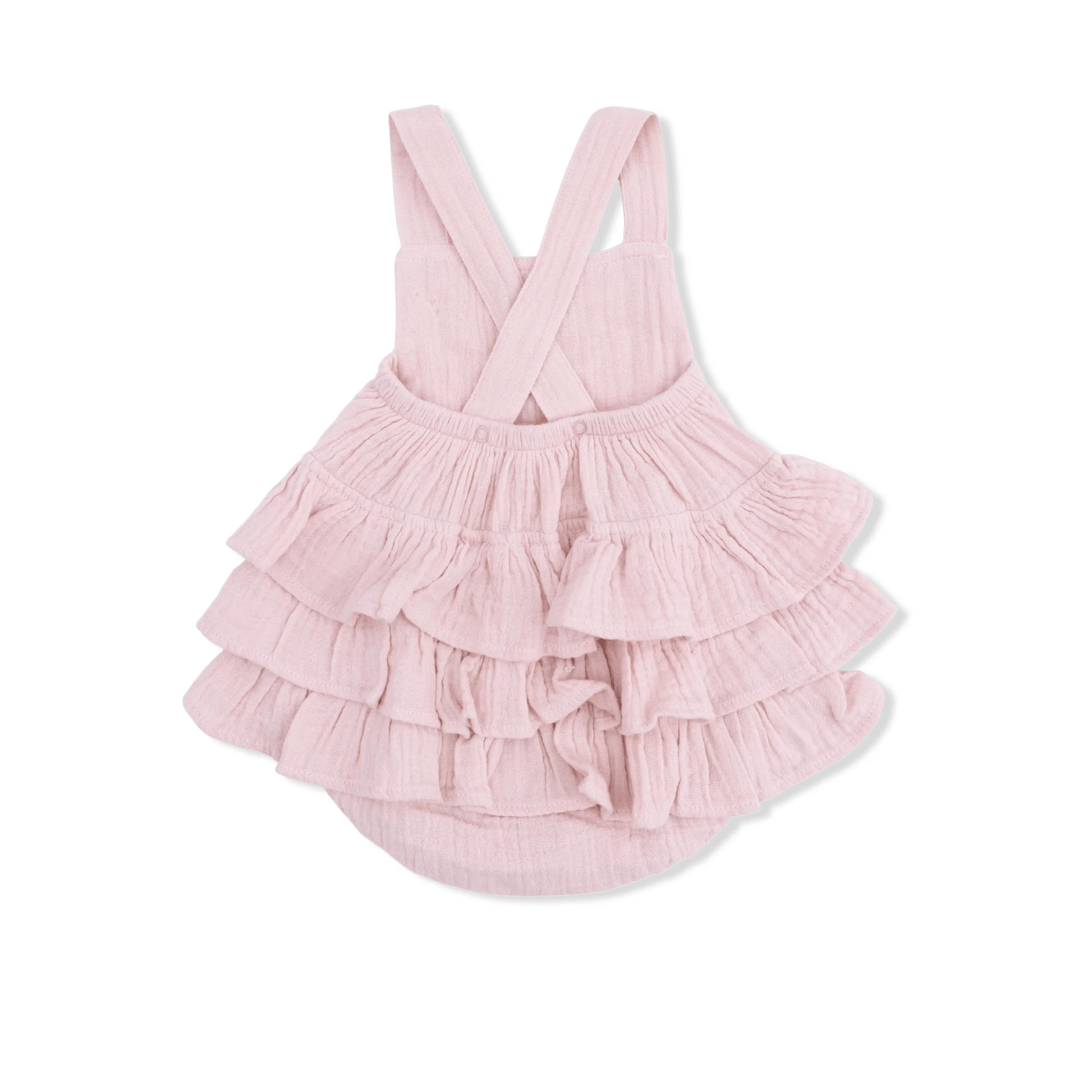 Angel Dear Solid Muslin Lotus - Ruffle Sunsuit - 