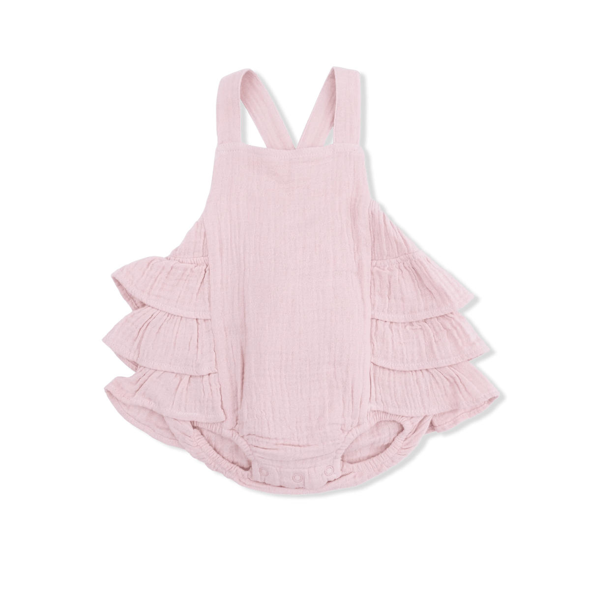Angel Dear Solid Muslin Lotus - Ruffle Sunsuit - 