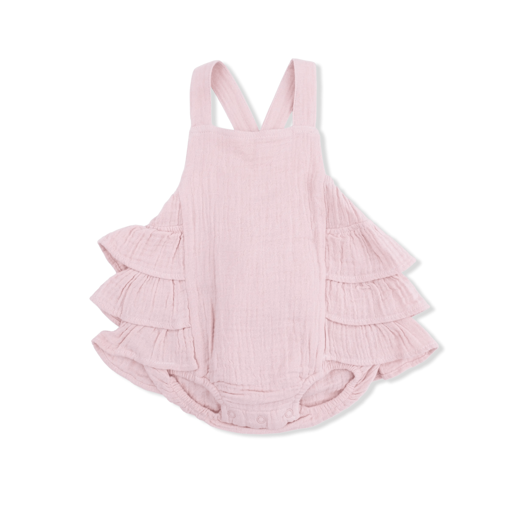 Angel Dear Solid Muslin Lotus - Ruffle Sunsuit - 