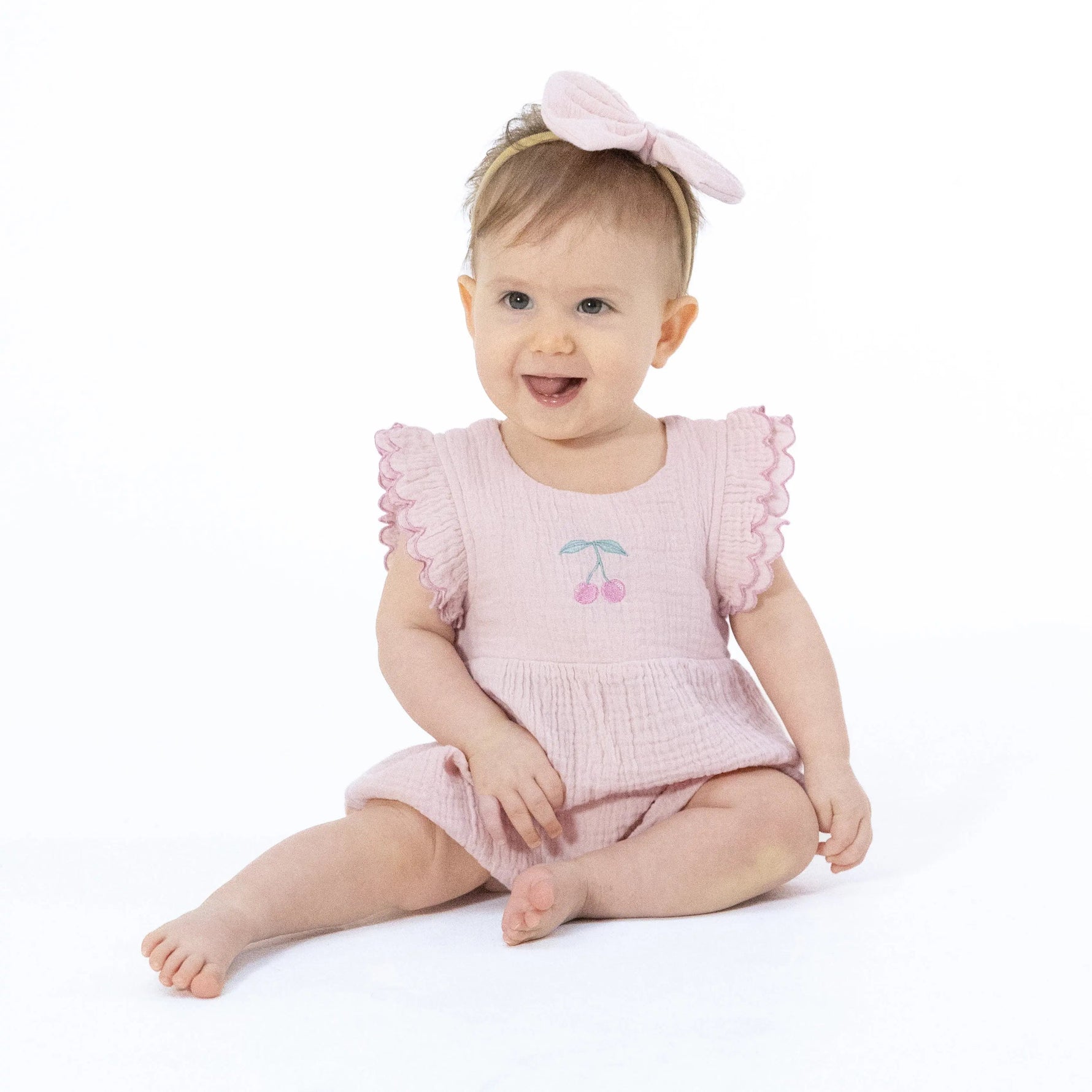 Angel Dear Solid Muslin Lotus - Scallop Ruffle Shortie - 