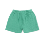 Angel Dear Solid Muslin Ming Green - Casual Short - 