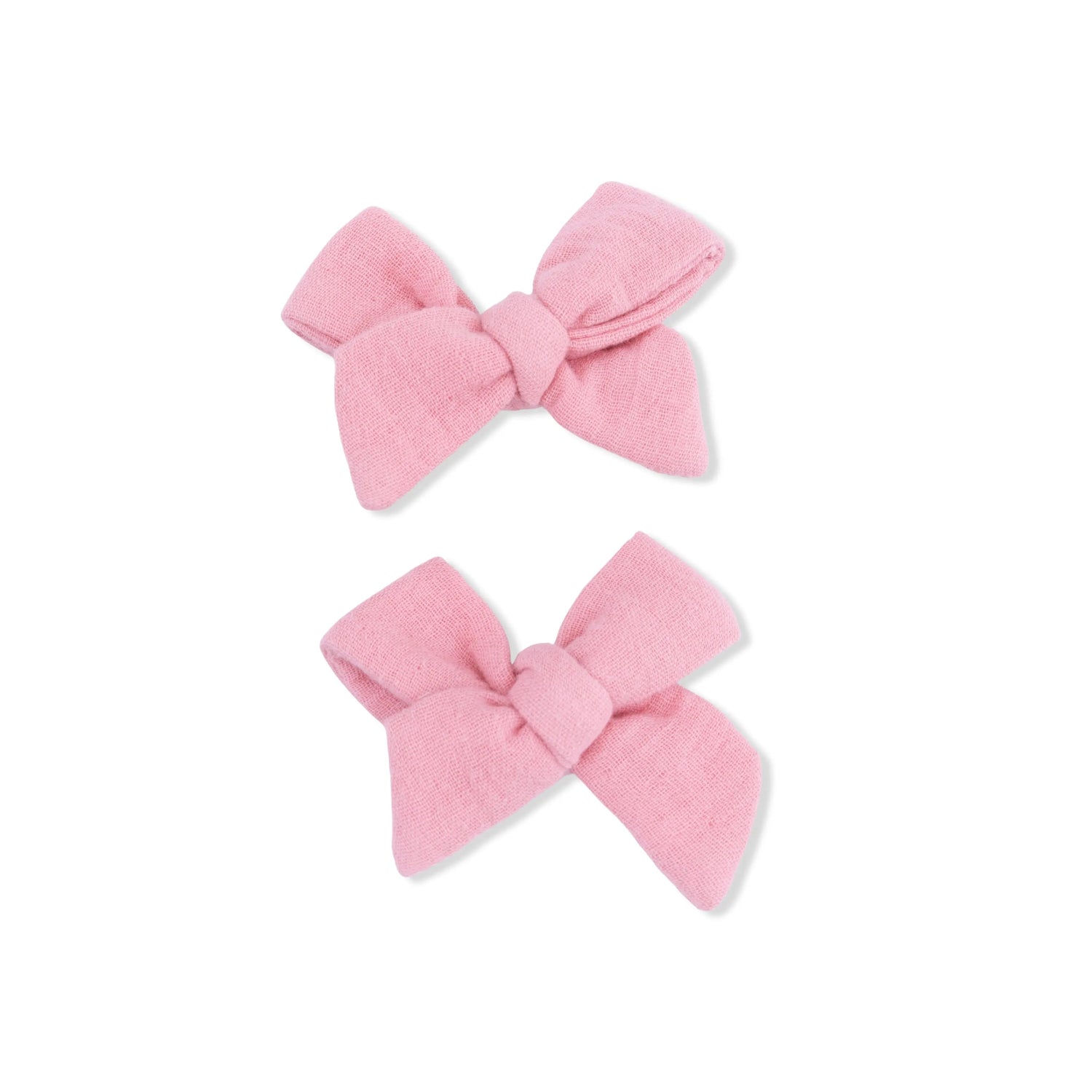 Angel Dear Solid Muslin Poignant Pink - 2 Pack Bow Clips - 