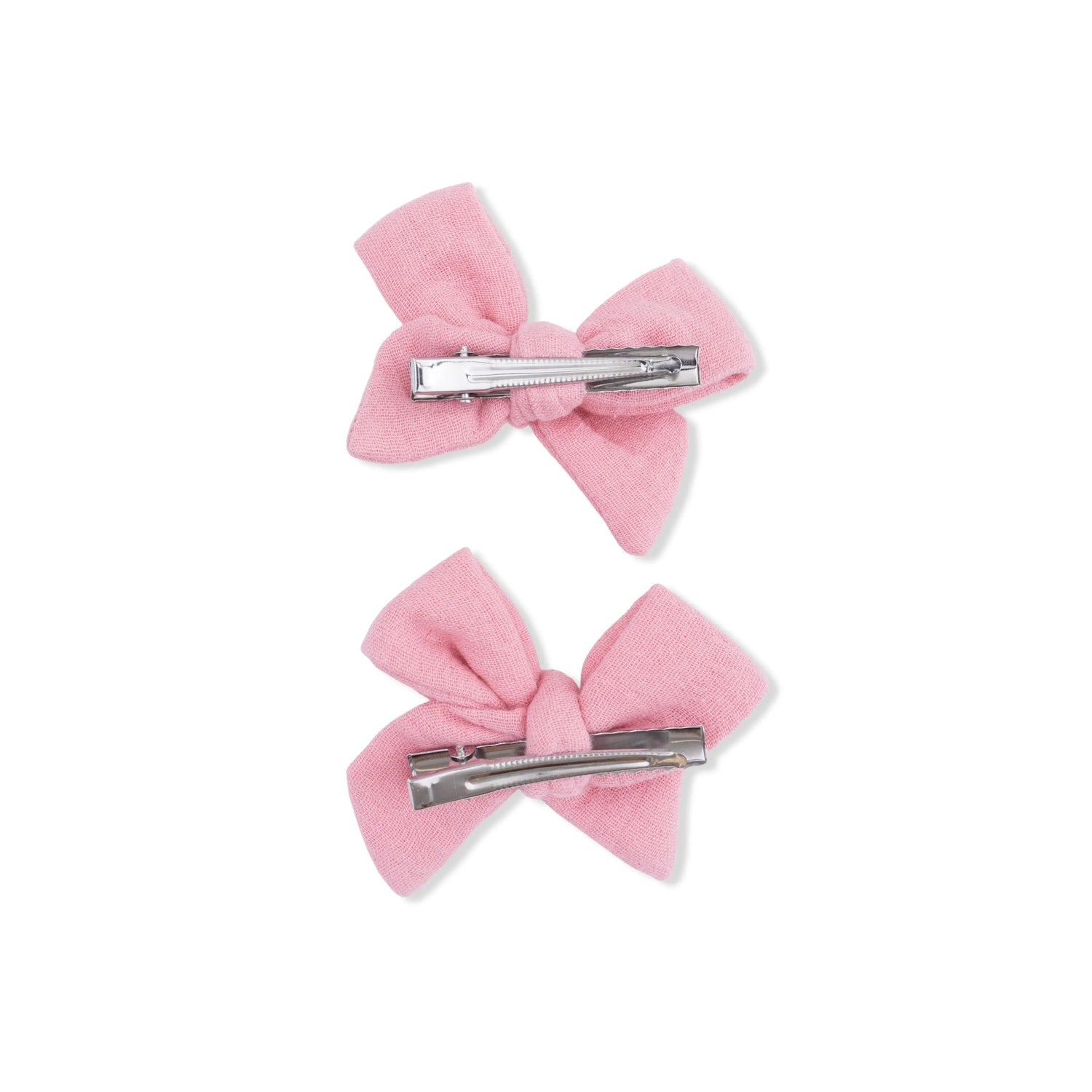 Angel Dear Solid Muslin Poignant Pink - 2 Pack Bow Clips - 