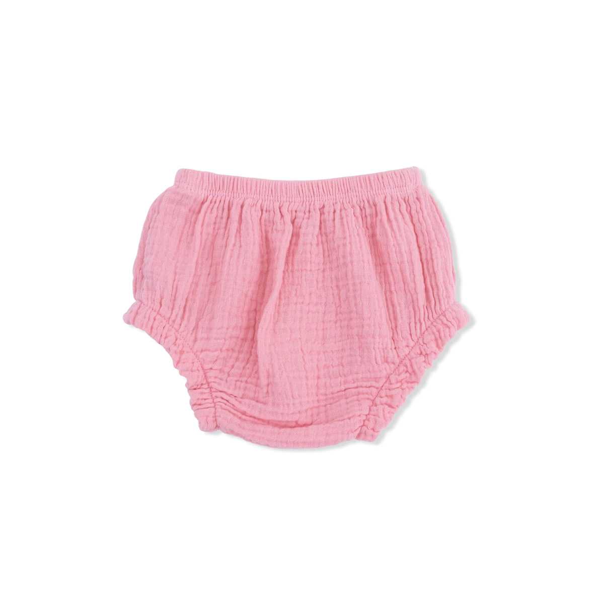 Angel Dear Solid Muslin Poignant Pink - Smocked Top with Bloomer - 