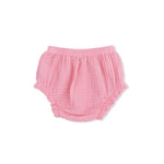 Angel Dear Solid Muslin Poignant Pink - Smocked Top with Bloomer - 