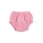 Angel Dear Solid Muslin Poignant Pink - Smocked Top with Bloomer - 