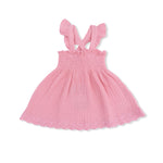 Angel Dear Solid Muslin Poignant Pink - Smocked Top with Bloomer - 