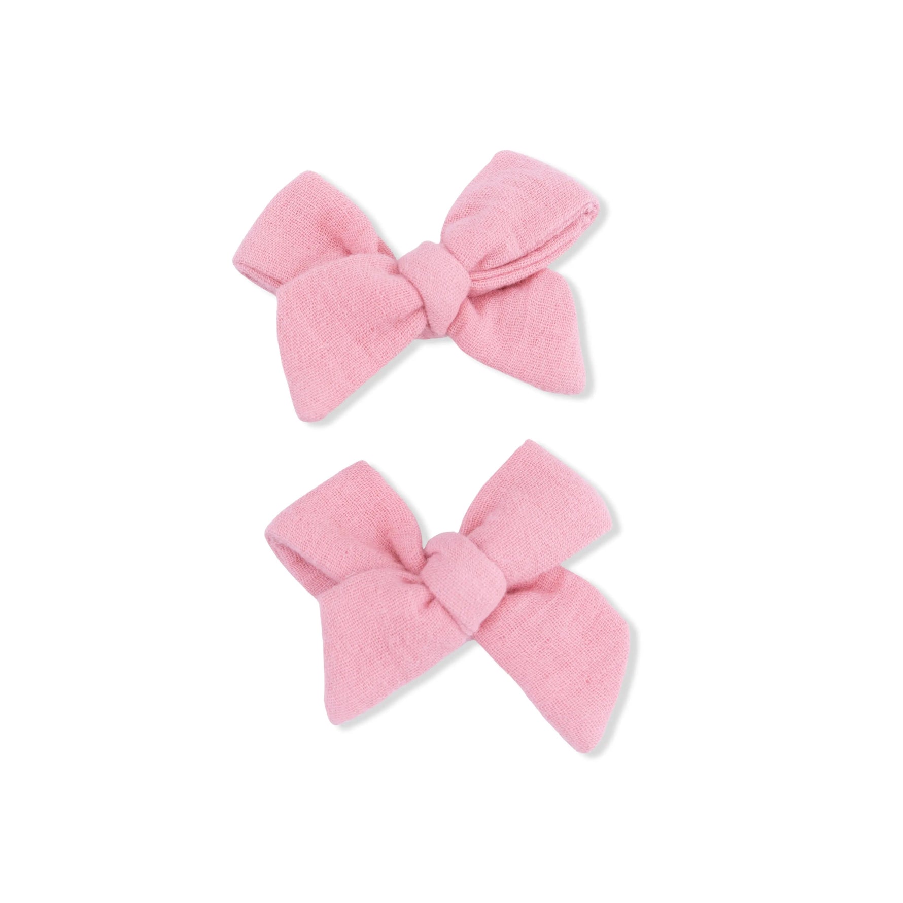 Angel Dear Solid Muslin Poignant Pink - Tutu Bubble & 2 Pack Bow Clips Set - 